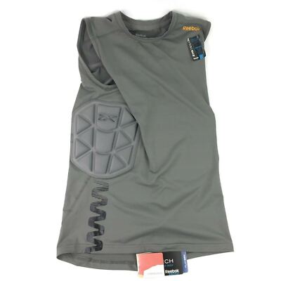 Reebok Mens Padded Tank Top ZigTech Medium Rib Compression Gray Mens Small NEW