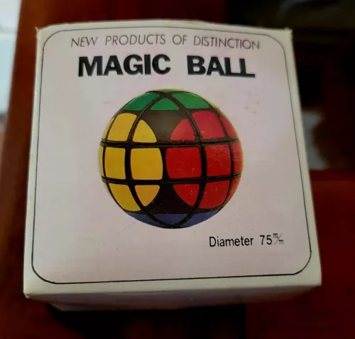 Vintage 80's Magic Ball Round Circular Rubiks "cube" Toy Unsolved Puzzle MIB Nos
