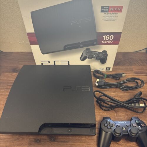 Boîtier console Sony PlayStation 3 mince CECH-3001A 160 Go - Testé - Photo 1 sur 8