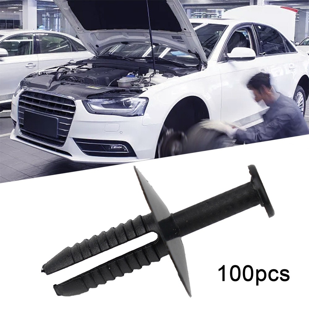 100Pk Bumper Trim Door Sill Wheel Arch Clips Rivet Retainer For Accessories