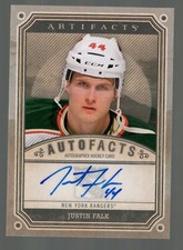 2013-14 Artifacts Autofacts #AJF Justin Falk 
