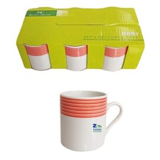SET 6 TAZZINE TAZZE CAFFE' CERAMICA DORY ARANCIONE