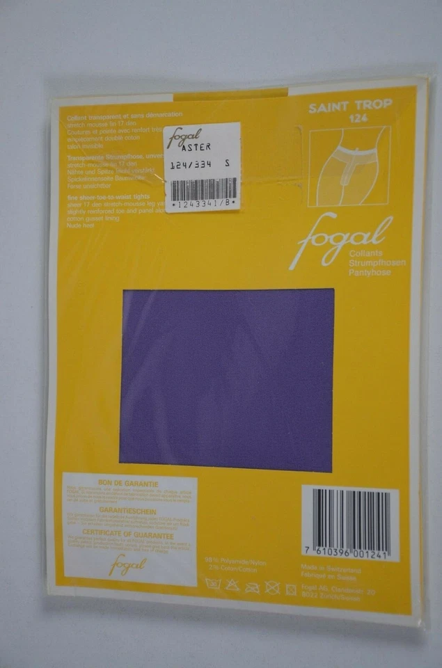 Nuevas pantimedias Fogal para mujer talla pequeña Saint Trop 124 Aster Career púrpura Foto 2 de 4