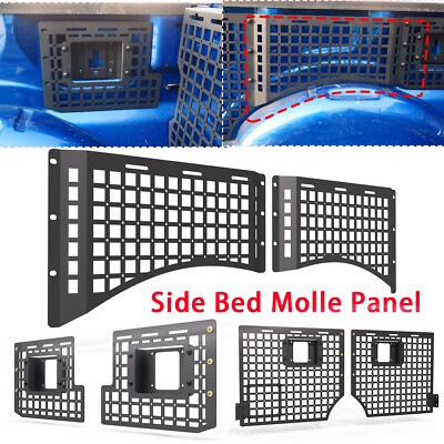 Side Bed Molle Panel For 2015-2026 Ford F150 Rear Truck Bed Panel Tailgate Steel