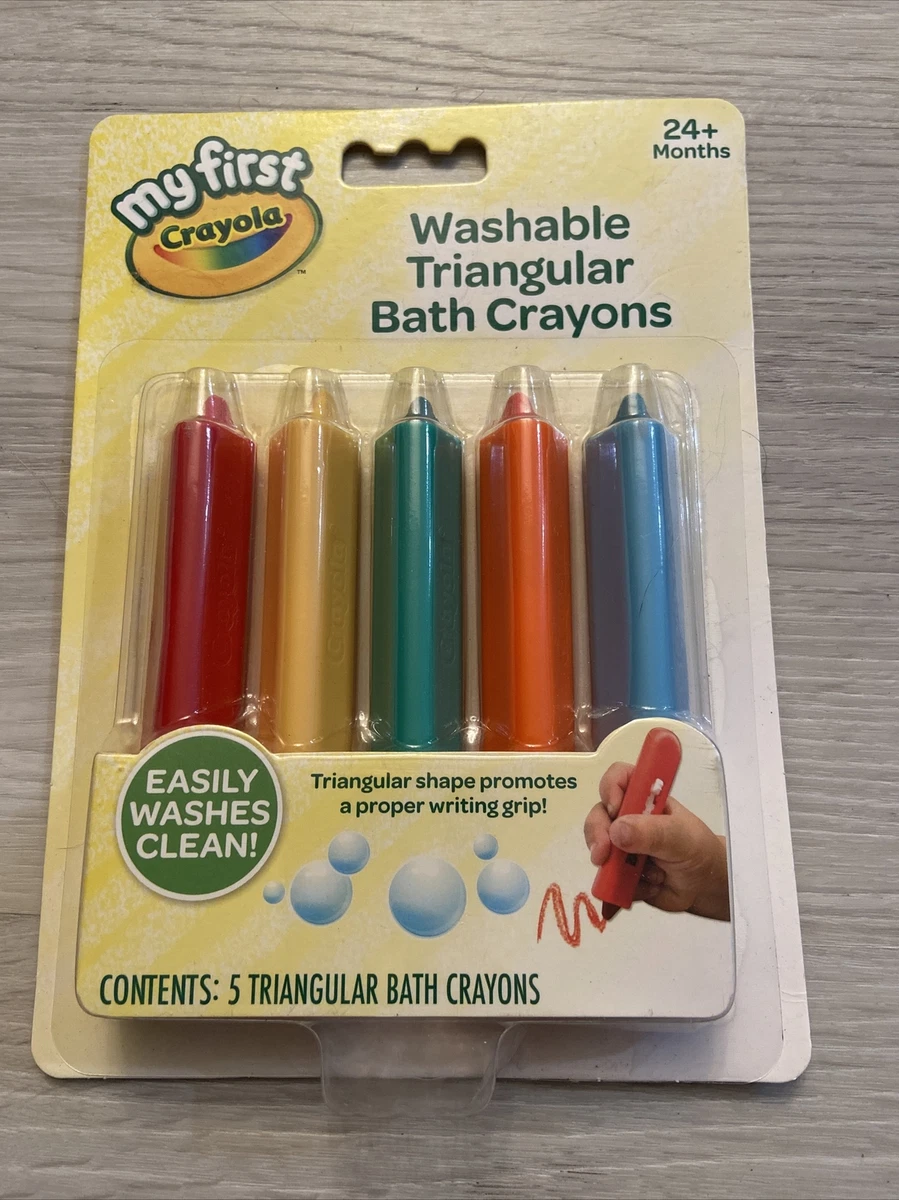 Crayola My First Bath Crayons, Triangular, Washable - 5 crayons