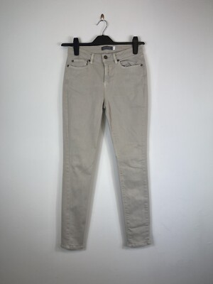 Mint Velvet Jeans Size 10 Reg Cream Ecru Skinny Leg Denim