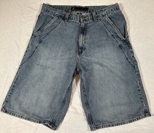 Karl Kani Men Medium Wash Denim Jean Shorts Mens Size 36