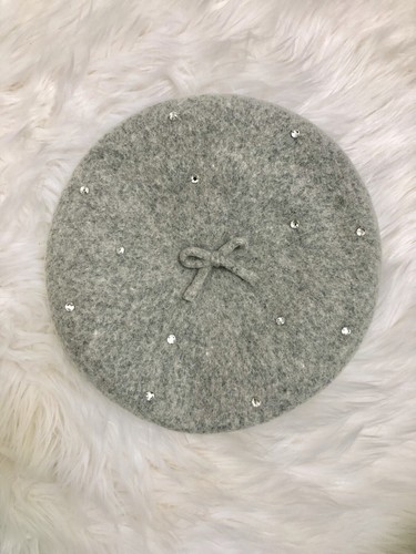 New Kate Spade Bedazzled Bow Beret Hat 