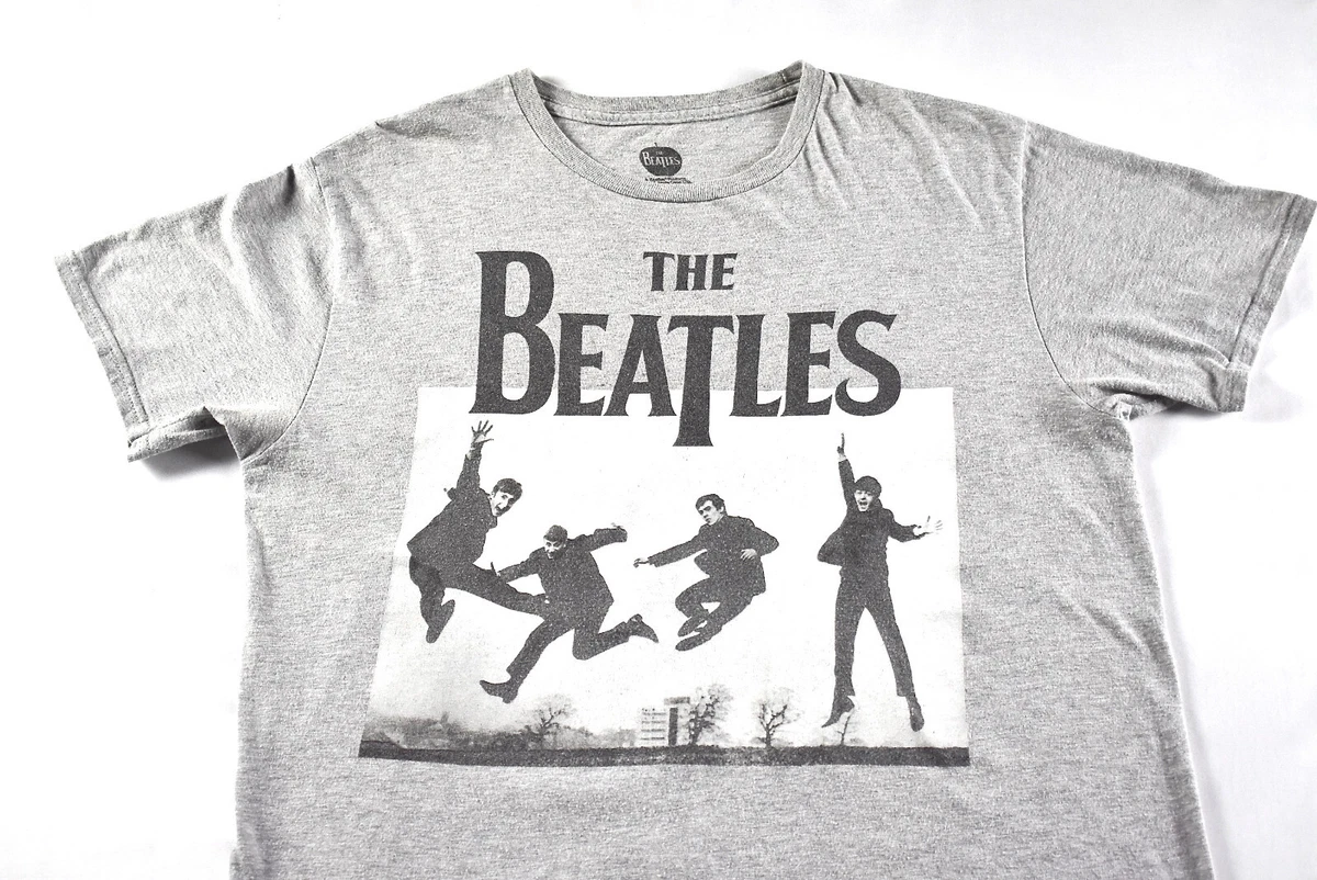 The Beatles Jumping Gray Graphic Print T-Shirt Apple Corps LTD Large