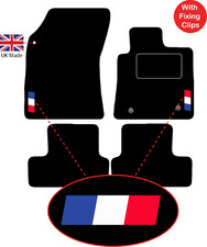 Tailored Carpet Floor Car Mats to fit Renault Megane 2017 onwards logos & clips