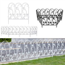 5PCS Heavy Duty Metal Garden Fence Animal Border Tall Rustproof Garden Barrier