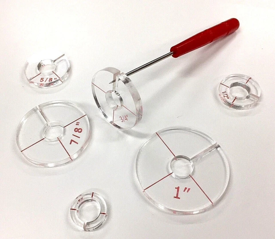 Ruler Foot Universal Low (Short) Shank + Echo Ring Clip Set of 6 Sizes - Image 3 of 4