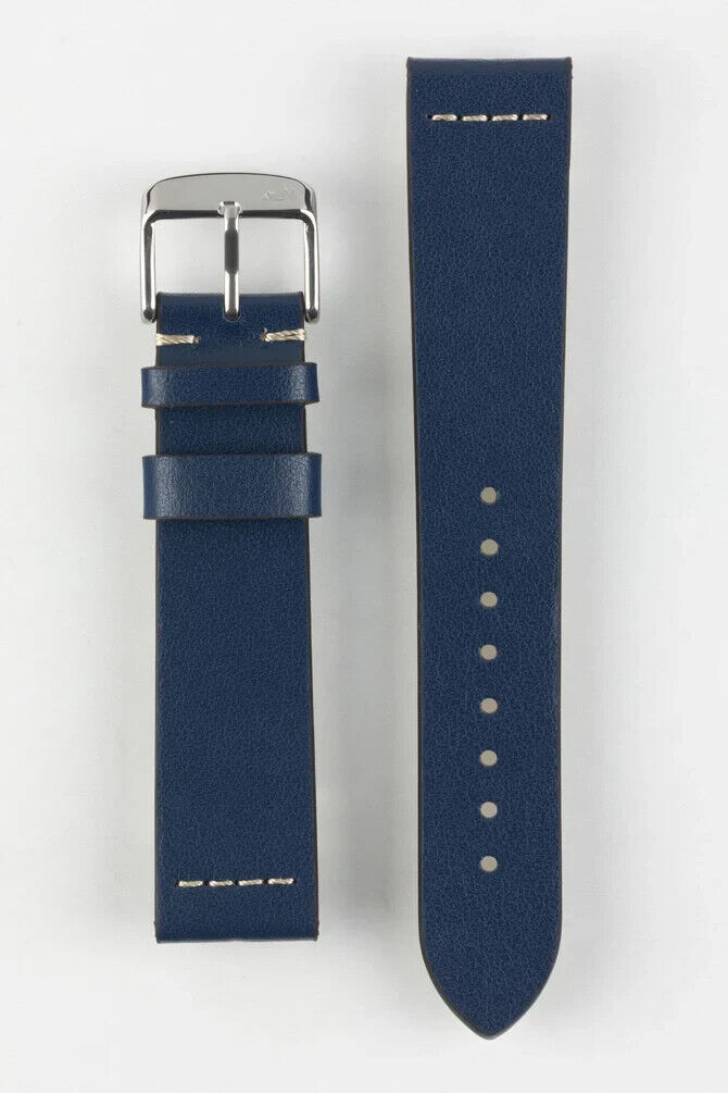 Morellato PAROS  Recycled Leather Watch Strap BLUE 20mm