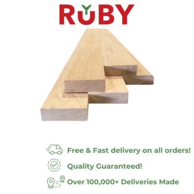 Ruby Oak Bench Slats (4ft) Durable Hardwood Replacement Bench Slat