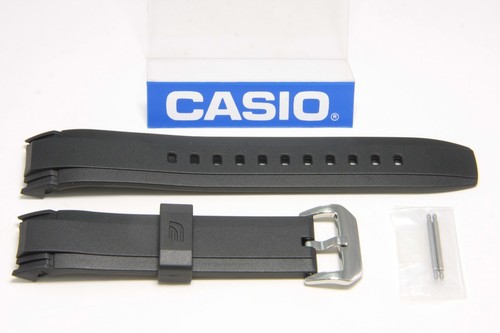 Original Casio Watch Band EFR-540-1 Black Rubber Edifice Strap W/ 2 Pins EFR -540 | eBay