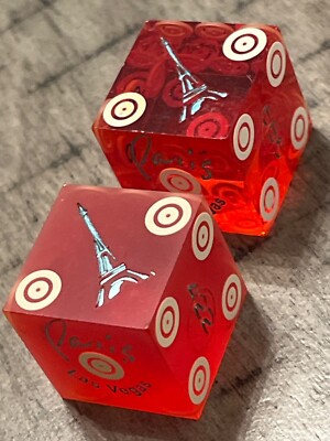 Vintage Paris Joie De Vivre Hotel Casino Eiffel Tower dice variation 123123@