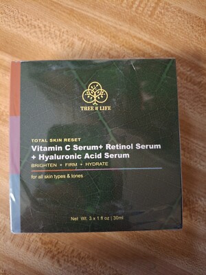 Tree of Life Vitamin C Serum, Retinol Serum & Hyaluronic Acid Serum, Exp. 4/27