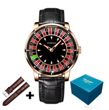 PINDU Design New Mechanical Watch NH35 Rotating Dial Las Vegas Roulette