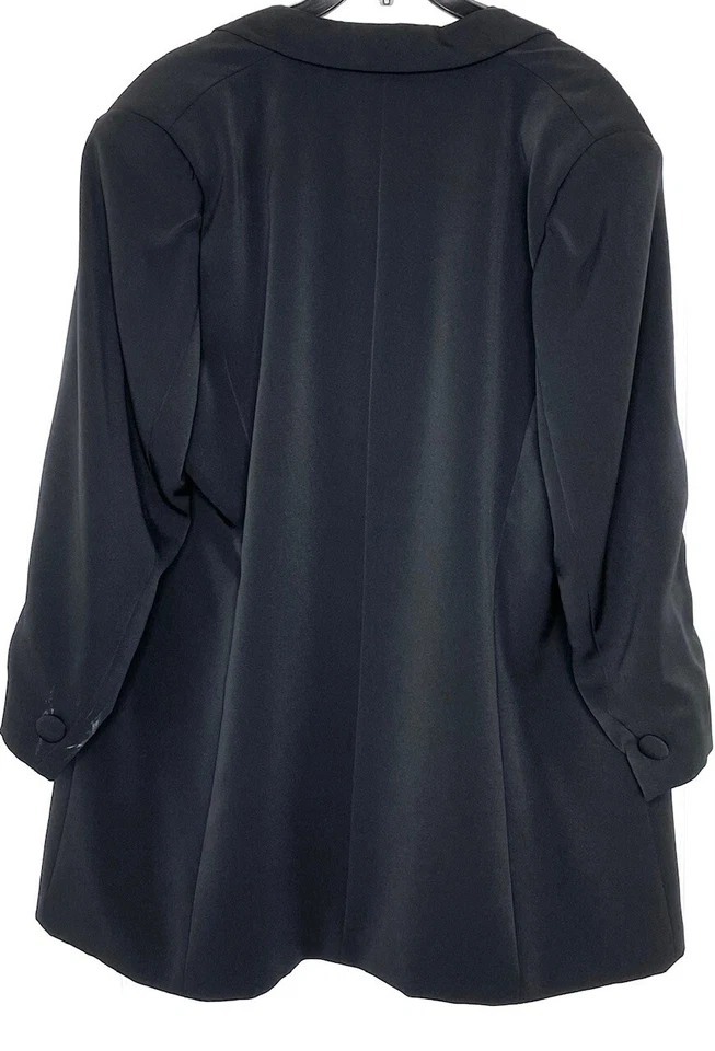 Chaqueta Blazer Larga Marina Rinaldi Bergdorf Goodman Adornada con Cuentas 27 18 2X Foto 2 de 4