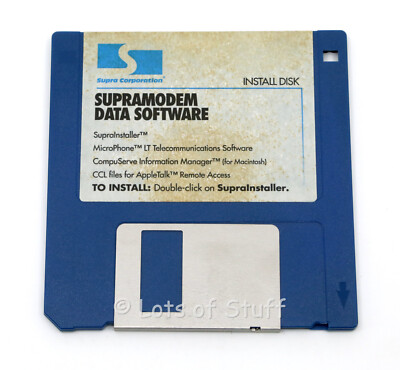 Supramodem Data Software Installer For Mac 3.5 - Inch Floppy Disk Vintage No SN