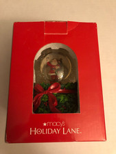 Macy's Holiday Lane Musical Snow Globe - Jolly Old St. Nicholas Tested/Works 