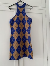 Urban Outfitters Dress Charlie Mock Neck UK S Blue/Marins BNWT racer back mini