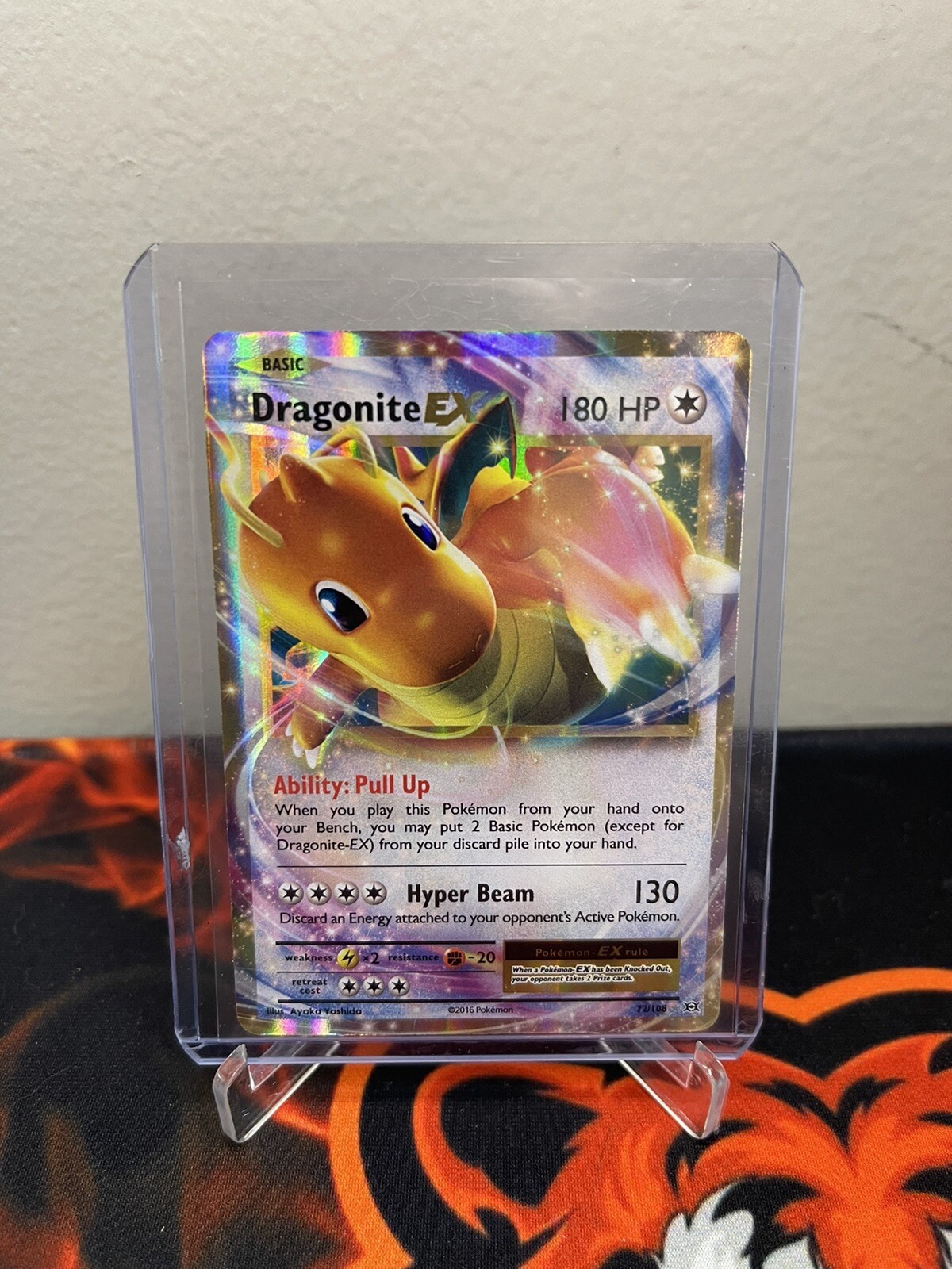 Dragonite EX 72/108 XY Evolutions Holo Full Extended Art  Pokemon Card NM