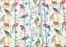 WAVERLY BIRDHOUSE CHATTER PRISM ABSTRACT BIRDS MULTIPURPOSE FABRIC BY YARD 54"W