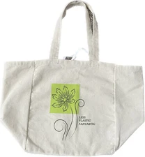 Reuse-able Cloth Shopping Bag Tote “Less Plastic? Fantastic” Environmental