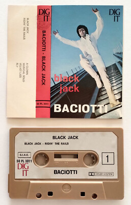 Mc Baciotti Black Jack Musikkassette Disco Music Italy 1977 Dig-It Vintage