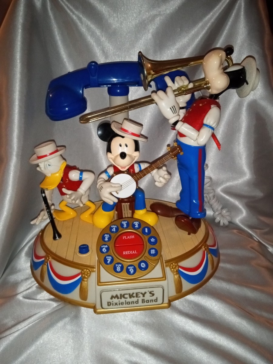 VINTAGE 1986 DISNEY DIXIELAND BAND CANDLESTICK TELEPHONE MICKEY