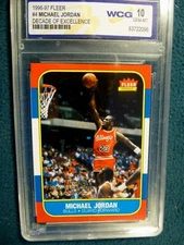 1996-97 FLEER MICHAEL JORDAN DECADE OF EXCELLENCE #4 GRADED GEM MINT BY WCG