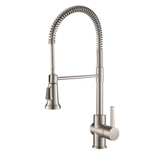 Britt Commercial Style Spot Free Stainless Steel Pre-Rinse Kitchen Faucet with D