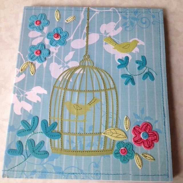 Birdcage & Flowers Journal Notebook 12x7.5 Inches New-image