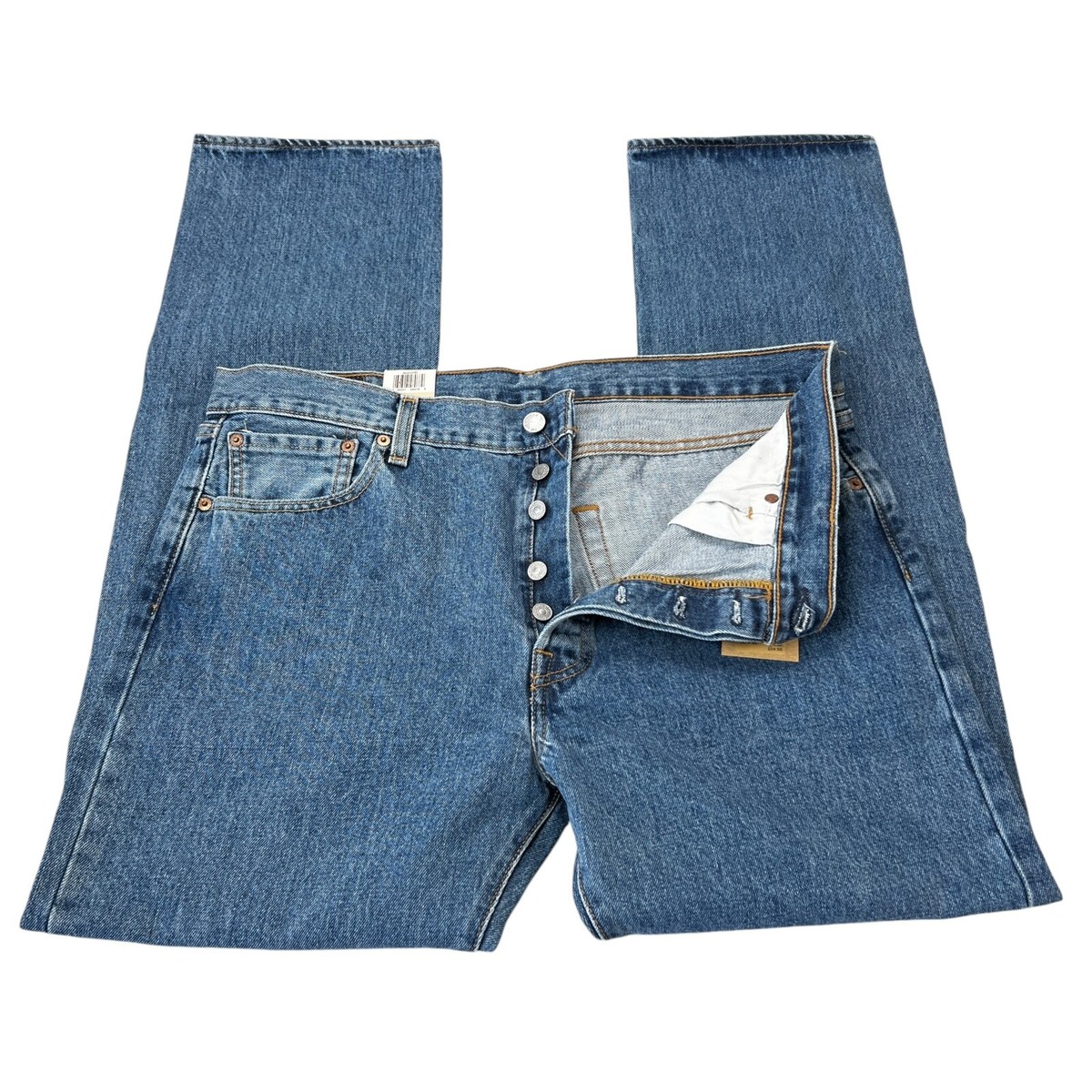 Levis 501 Jeans Mens Size 33 X 32 Stonewash Original Button Fly