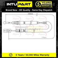 Fits Ulysse 807 C8 2.0 HDi JTD 2.1 2.2 IntuPart Rear Hand Brake Cable #1 4745T6