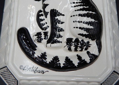 Sigma Taste Setter Bernard B Kliban winkende Katze Wandbehang Form Japan weiß - Bild 10 von 10