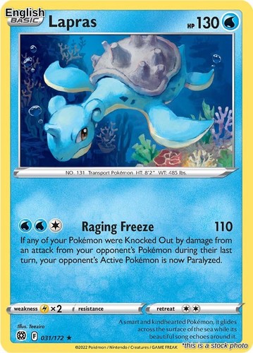 Lapras SWSH09: Brilliant Stars 031/172 Near Mint