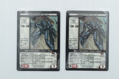 BattleTech CCG Trading Card Game Berserker BRZ-A3 set of 2 vintage cards