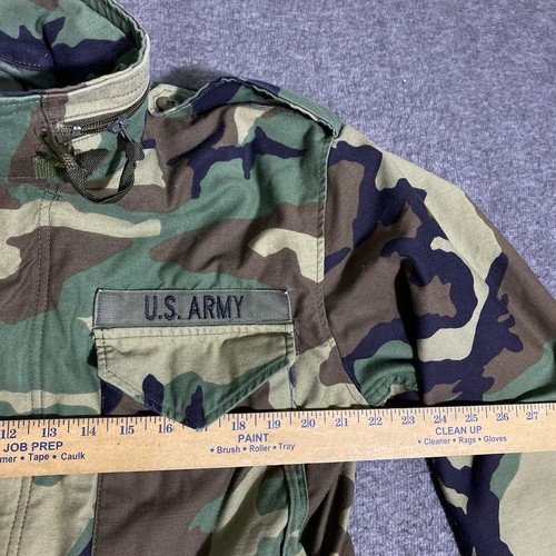 US Army Field Coat Cold Weather Medium Regular M-81 Woodland Camo Combat Utility - Picture 5 of 18