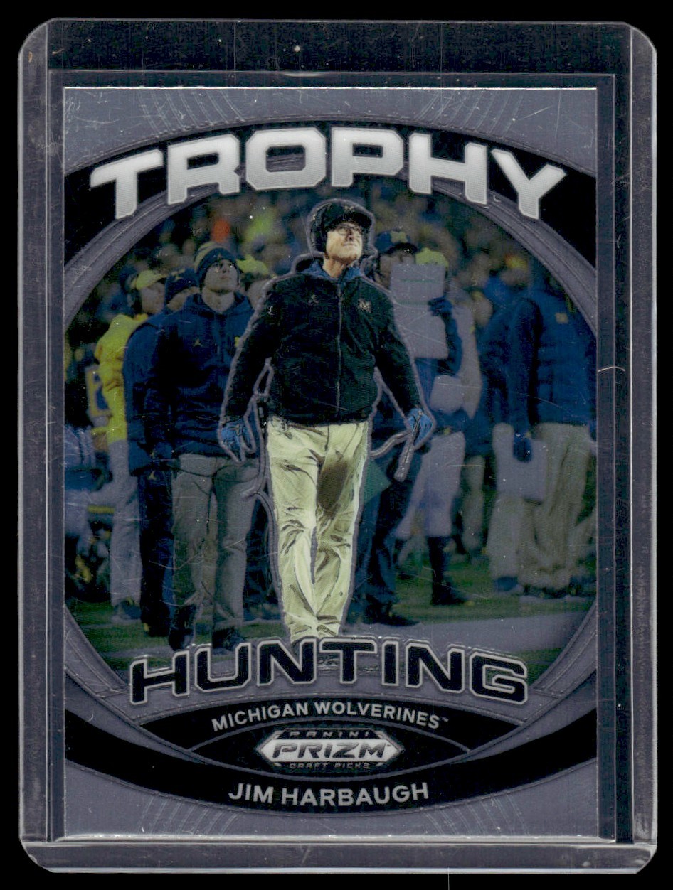 2024 Panini Prizm Draft Picks Trophy Hunting Jim Harbaugh Michigan Wolverines
