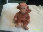Vtg. Ty Beanie Baby-Bongo the Monkey-org tags-DOB 8/17/1995
