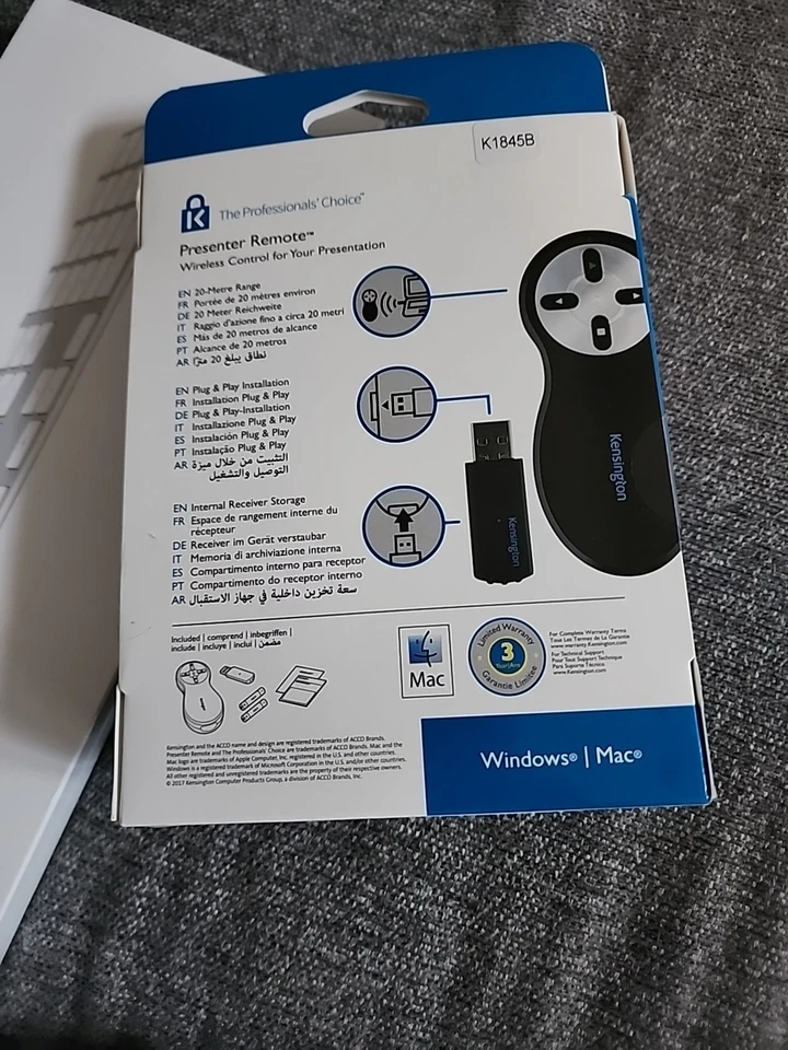 Mando a distancia para presentador Kensington (nuevo en caja) Foto 2 de 2