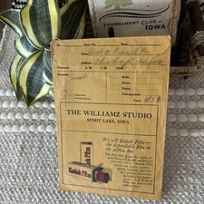 Williamz Studio Envelope Spirit Lake Iowa We sell KODAK Film in the Yellow Box