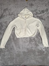 SKIMS Bone Cozy Knit Zip Up Soft Teddy Fleece Hoodie Sweatshirt L/XL