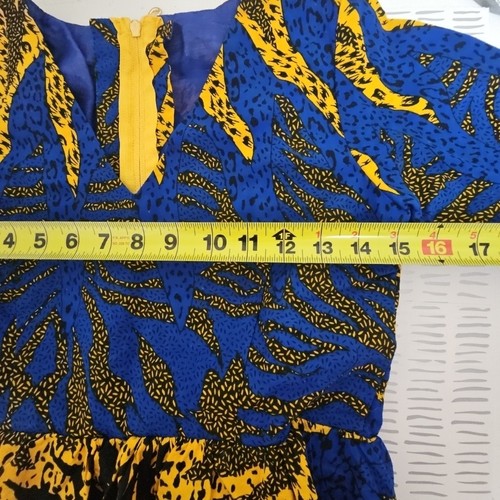 Vestido para mujer Ankara africano estampado de cera 100 % algodón alta calidad X pequeño - pequeño - Imagen 12 de 14