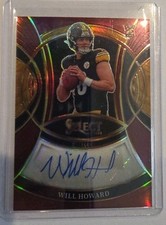 2025 PANINI SELECT WILL HOWARD AUTO ROOKIE RC MAROON PRIZM #/75