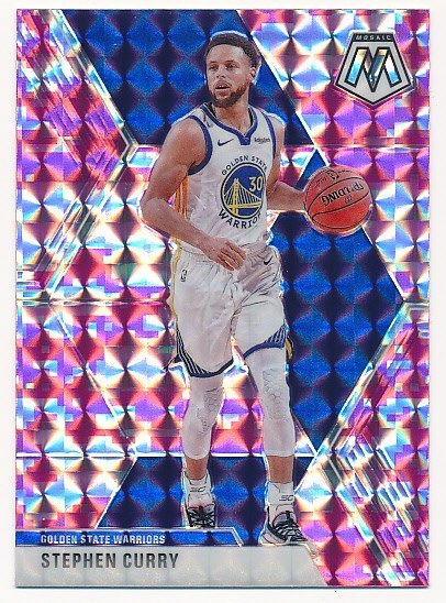 STEPHEN CURRY 2019-20 PANINI MOSAIC PINK CAMO #70 PRIZM GOLDEN STATE WARRIORS