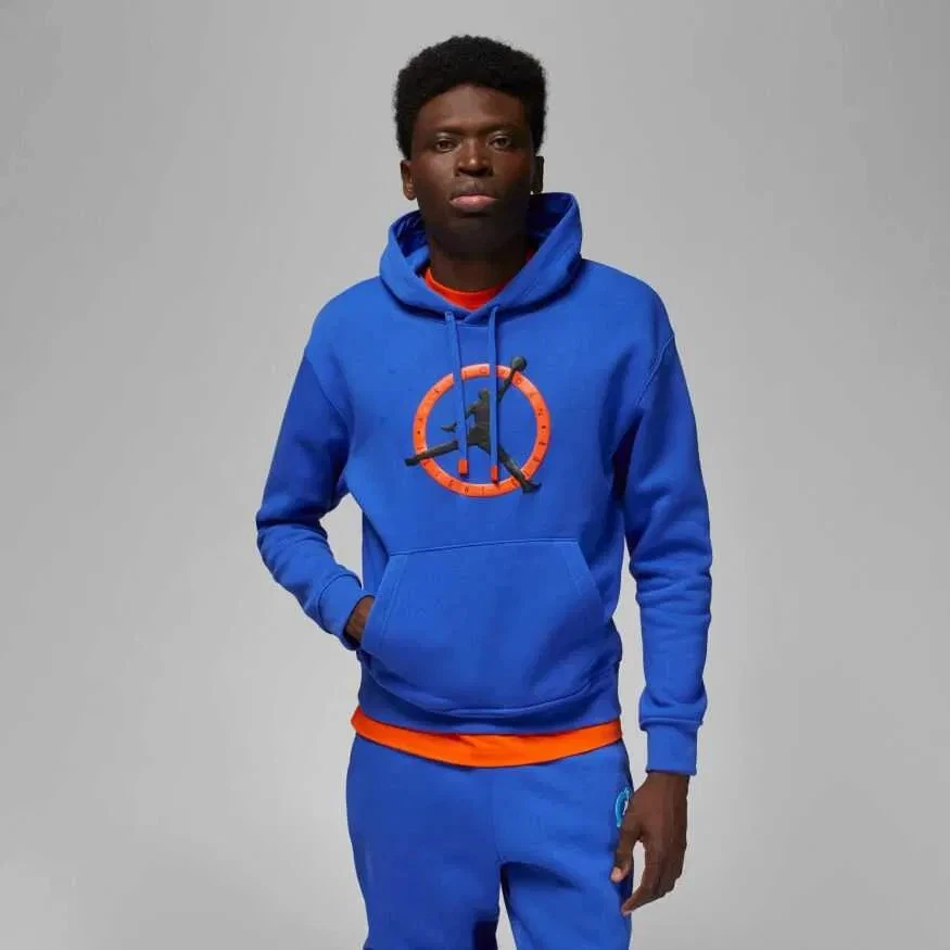 Jordan MJ Flight MVP Fleece Hoodie Blue/Orange