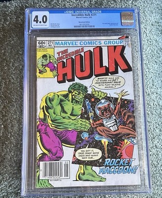 Incredible Hulk #271 (CGC 4.0 Newsstand) - 1st comic book appear. Rocket Raccoon